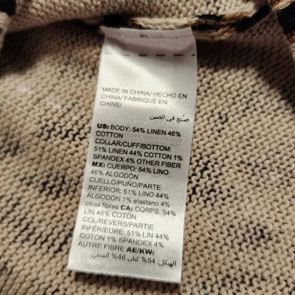 Chico's Reena Animal Print Cardigan | Linen Blend - Picture 7 of 11